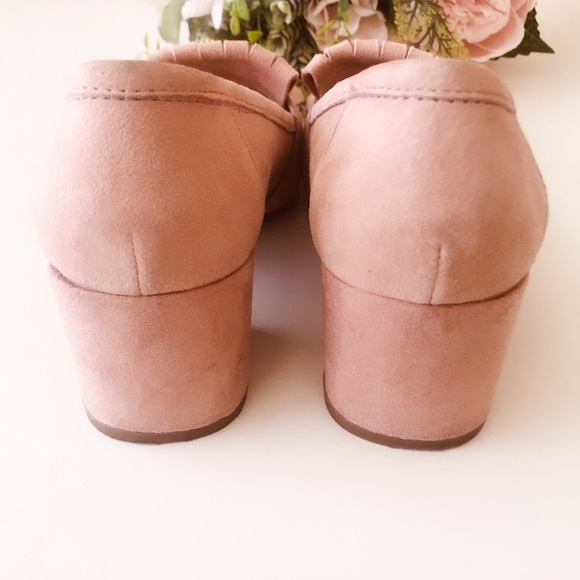 Kenneth Cole Block Heel Fringe Loafers - Picture 6 of 11